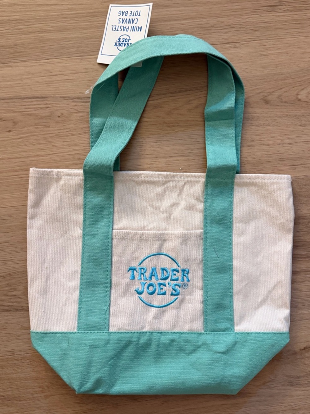 Trader Joe’s Mini Tote NWT - Teal